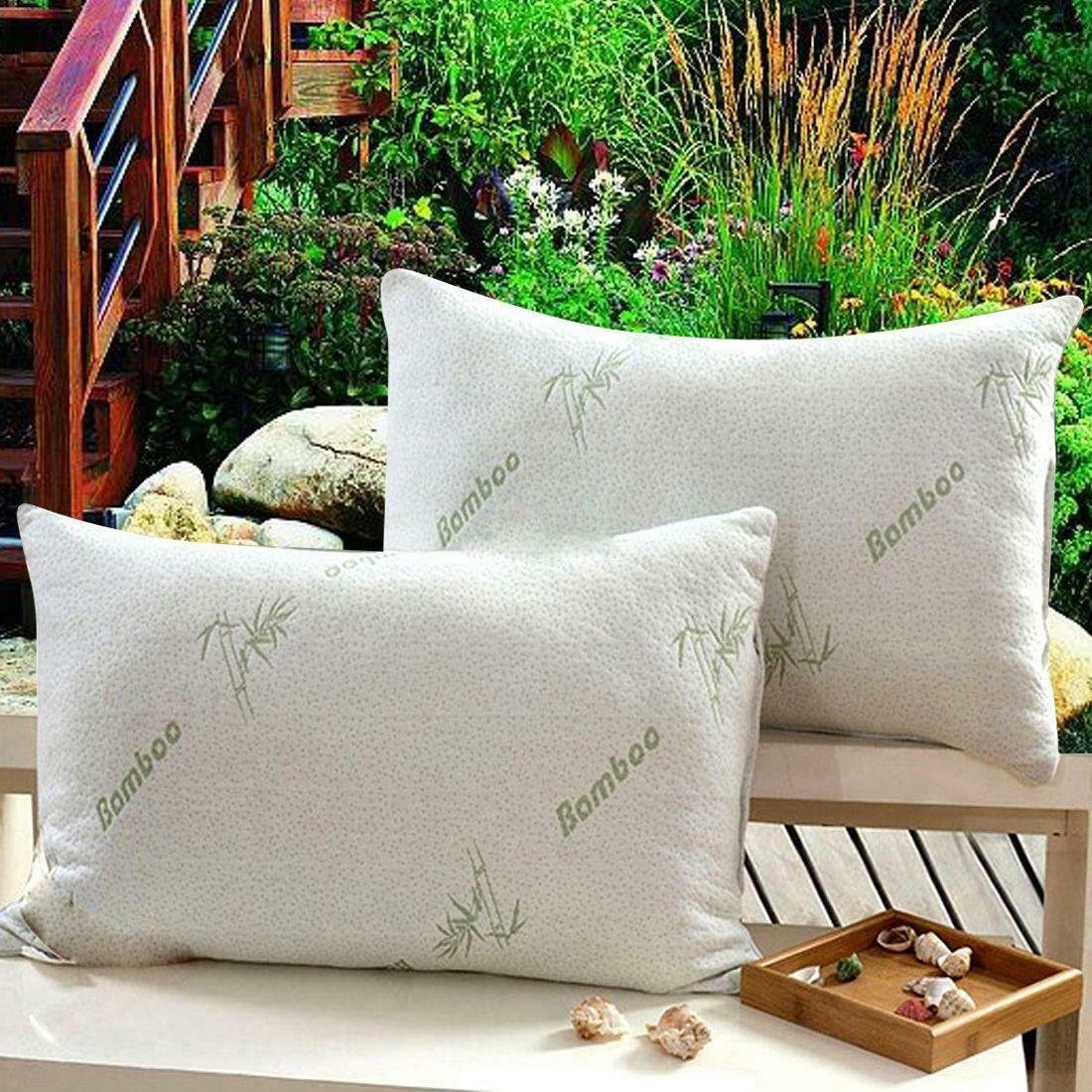 Bamboo Shredded Memory Foam Pillow Hypoallergenic Washable Cover King Queen