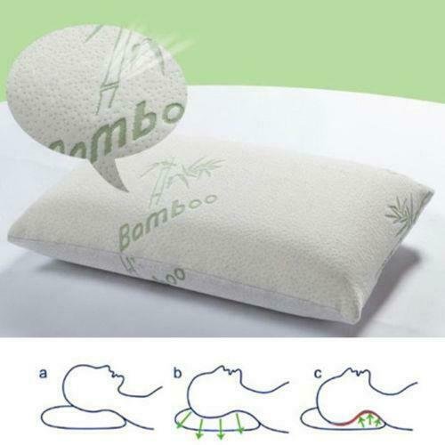 Bamboo Shredded Memory Foam Pillow Hypoallergenic Washable Cover King Queen