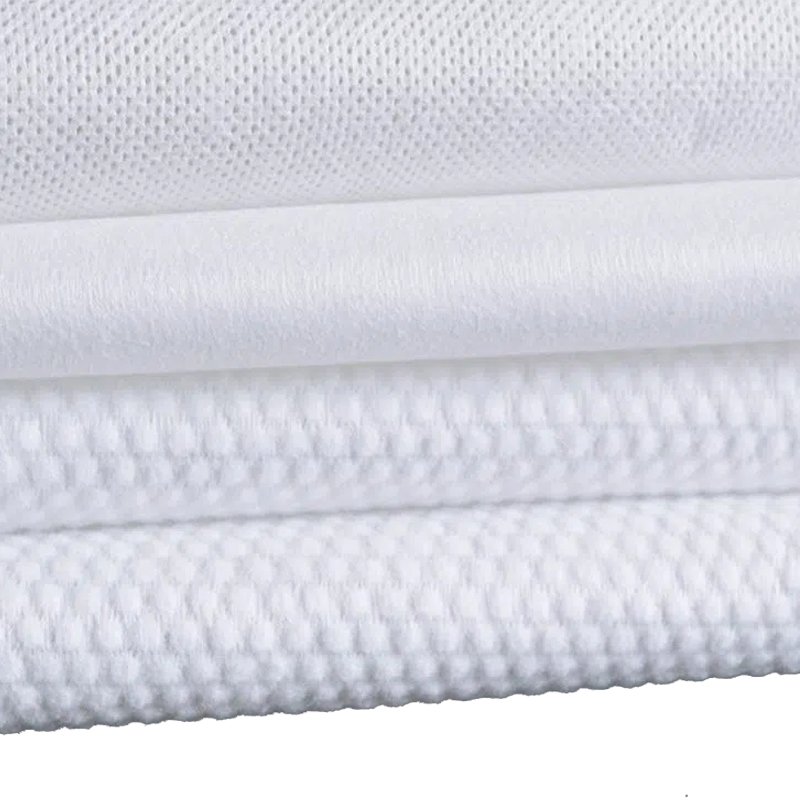 Bamboo fiber viscose polyester nonwoven non woven wipes raw materials cleaning cloth spunlace wipe roll