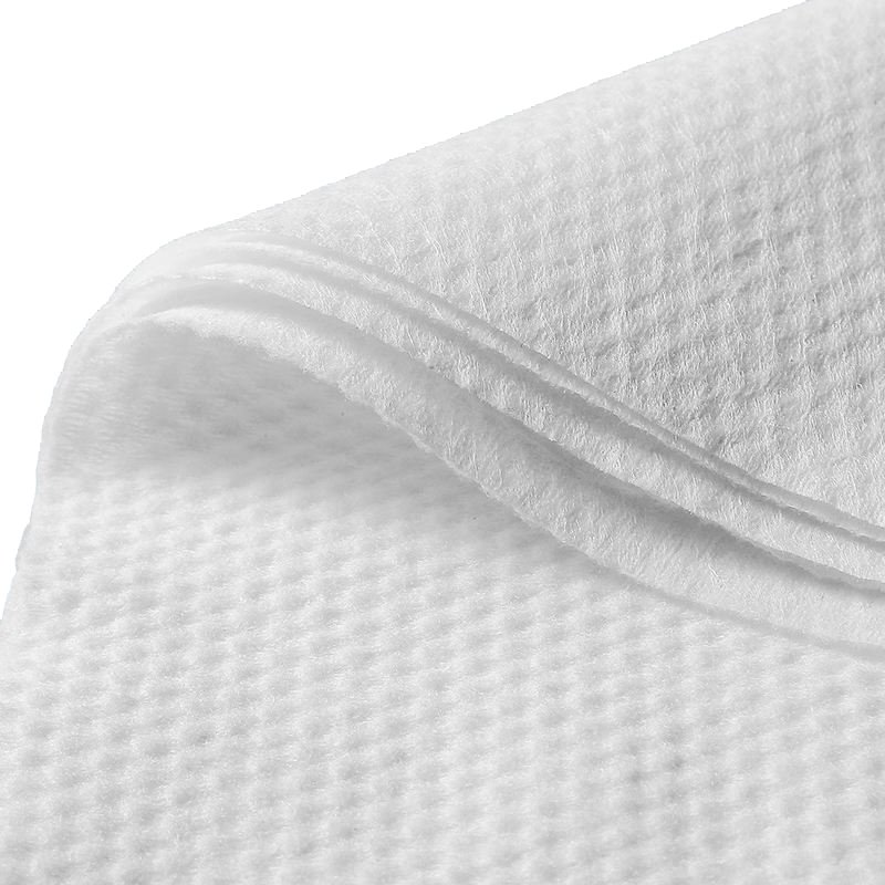 Bamboo fiber viscose polyester nonwoven non woven wipes raw materials cleaning cloth spunlace wipe roll