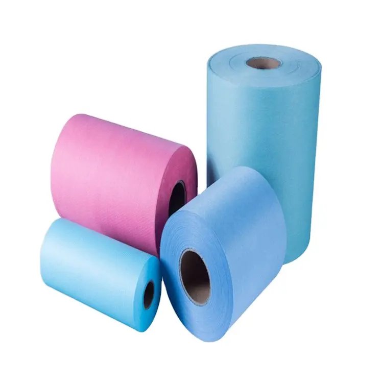 Spunbonded Polypropylene Nonwoven Fabric Paper 100% Virgin Pp Rolls Nonwoven Fabric Roll for Wrapping Flower DOT Customized Dyed