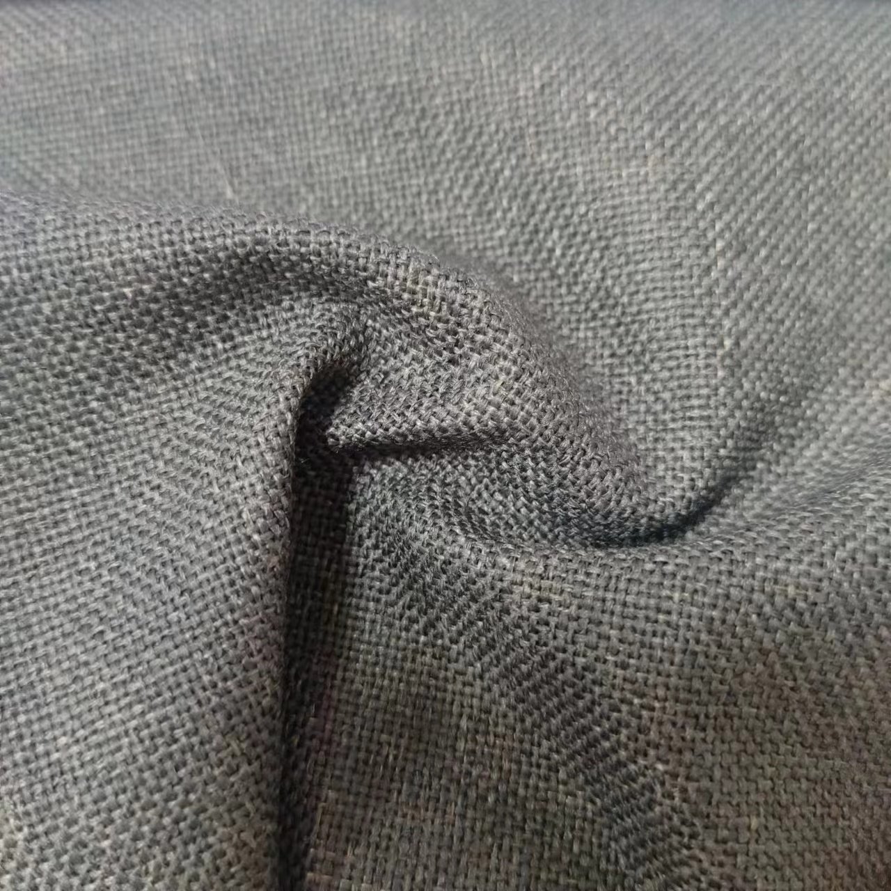 Wholesale FR Available for hotel flocked double color 100% Polyester blackout curtain fabric
