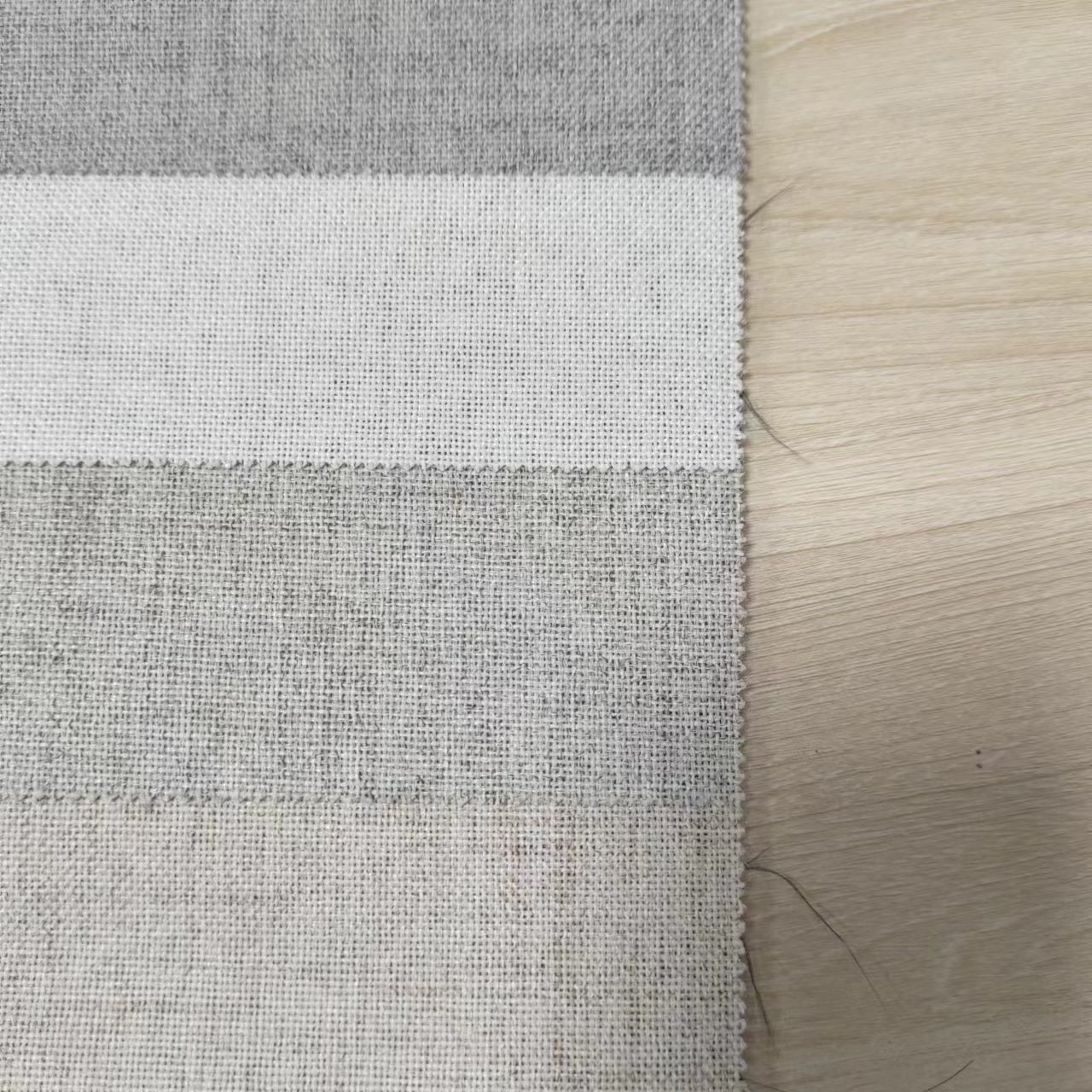 Wholesale FR Available for hotel flocked double color 100% Polyester blackout curtain fabric