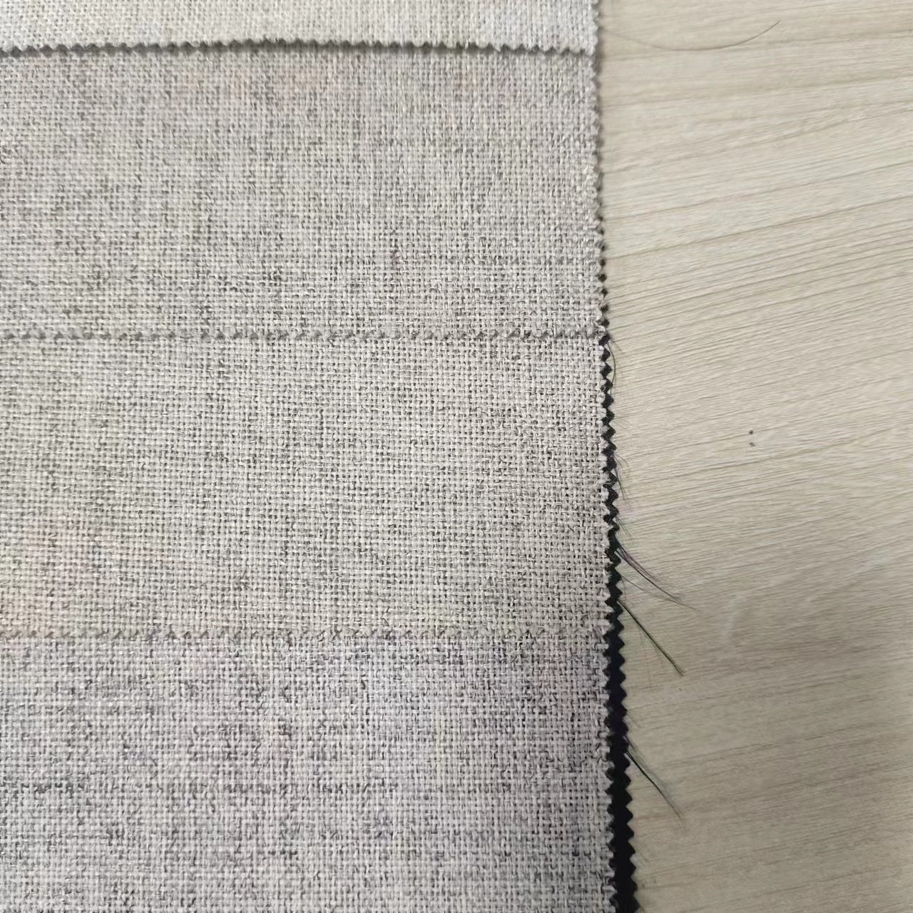 Wholesale FR Available for hotel flocked double color 100% Polyester blackout curtain fabric