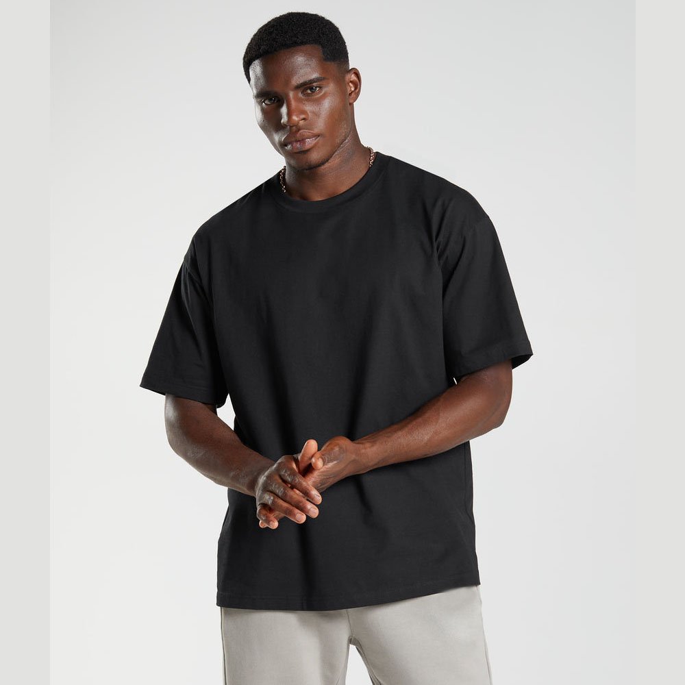 High Quality Plus Size Mens Drop Shoulder 100% Thick Custom Heavyweight T-Shirt Blank Heavy Weight Cotton Oversized Tshirt ODM