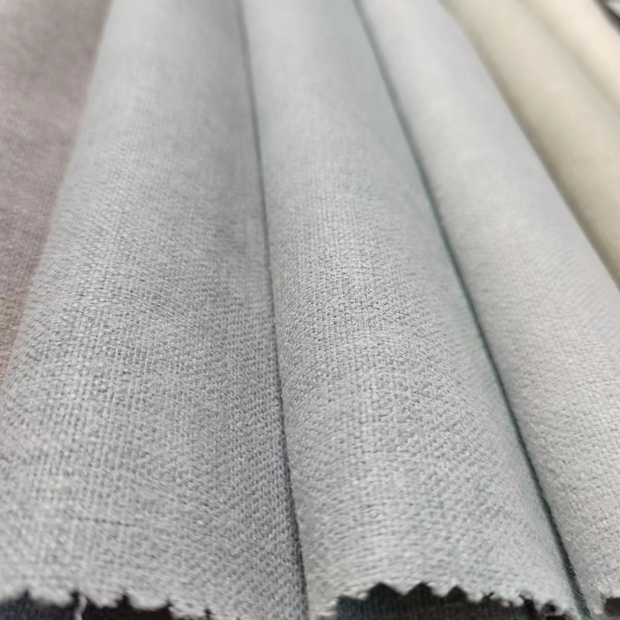 Soft 100% Blackout Linen Look Curtains two sides dimout Curtains For The Livingroom