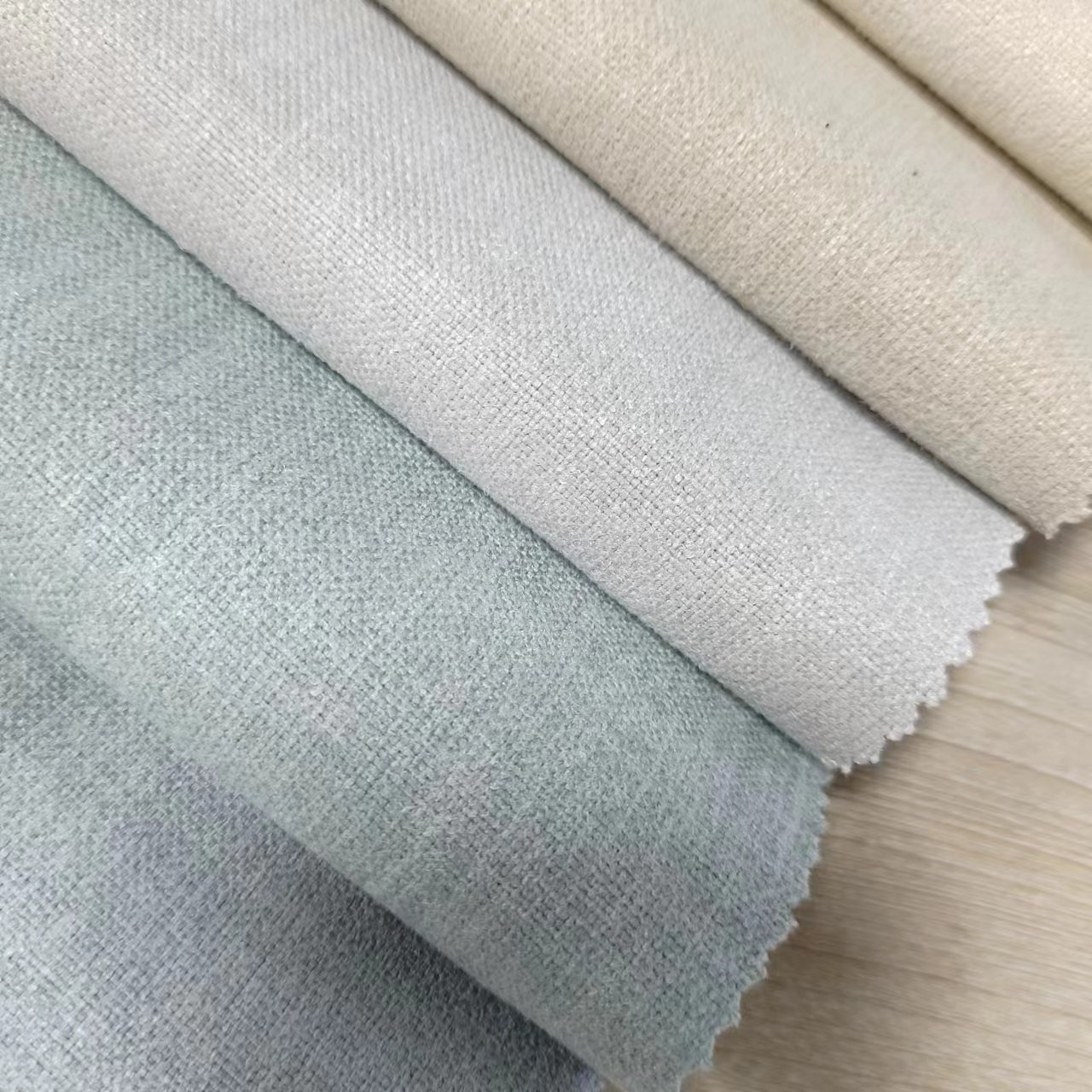 Soft 100% Blackout Linen Look Curtains two sides dimout Curtains For The Livingroom