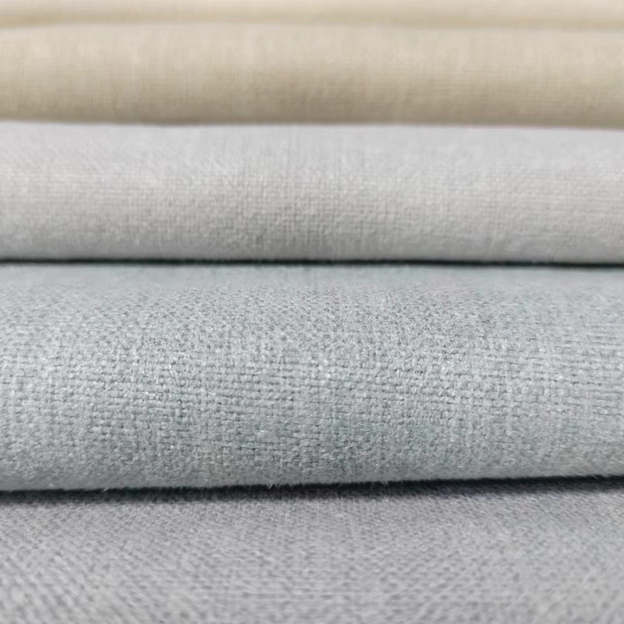 Soft 100% Blackout Linen Look Curtains two sides dimout Curtains For The Livingroom