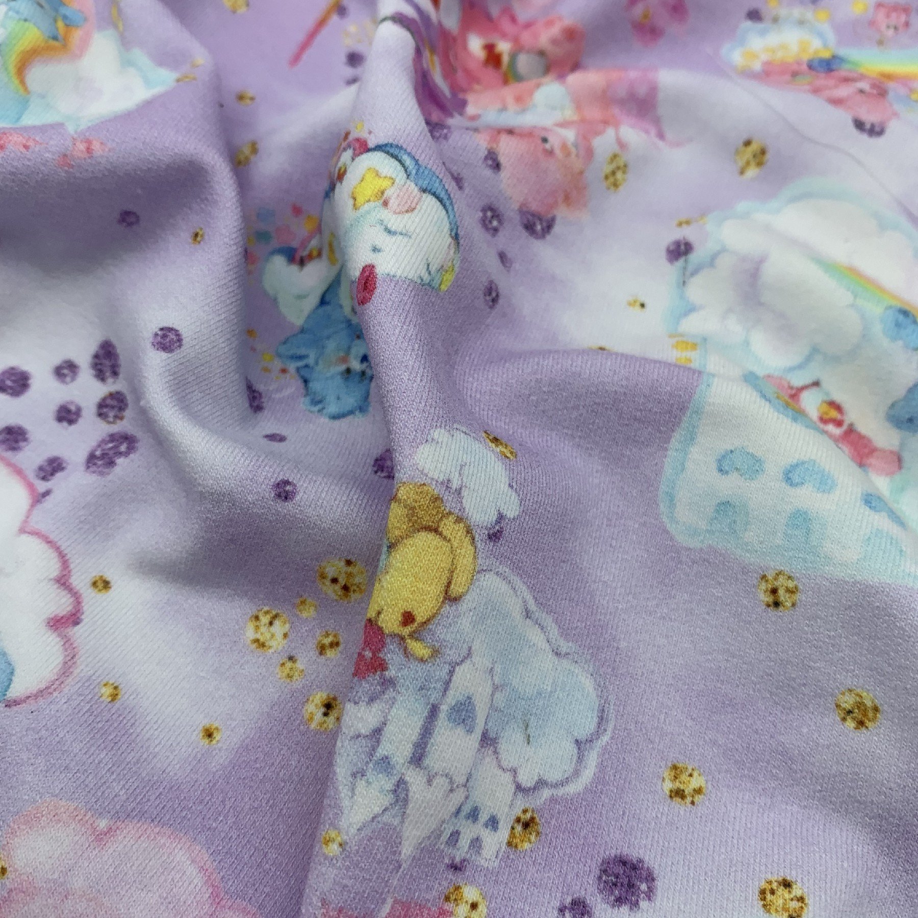 Natural material soft touch digital printing bamboo lycra spandex stretch fabric for baby kids garment