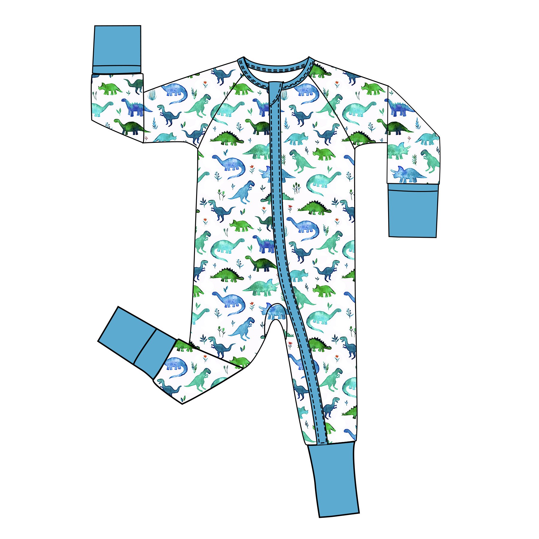 Custom Print Bamboo Fabric Newborn baby Infant Rompers Clothes Onesie Zipper Baby Bamboo Pajamas Viscose Toddler Sleeper Clothes