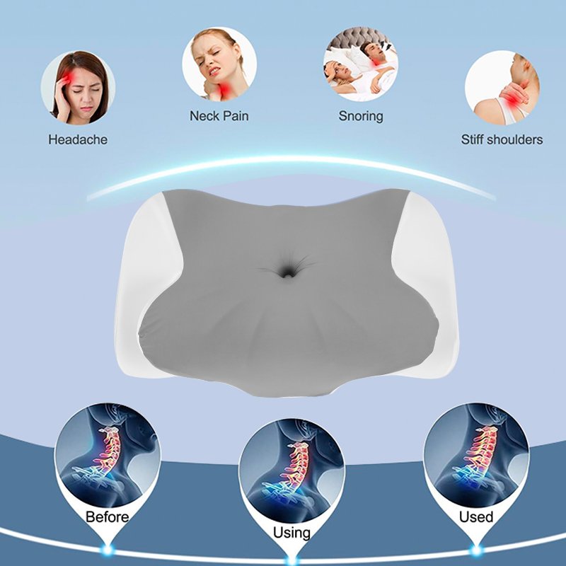 Couple's Contour Memory Foam Pillow Zipper Anti-Pressure Hand Fabric Geometric 200TC Cervical Pillow Decubitus Protection Neck