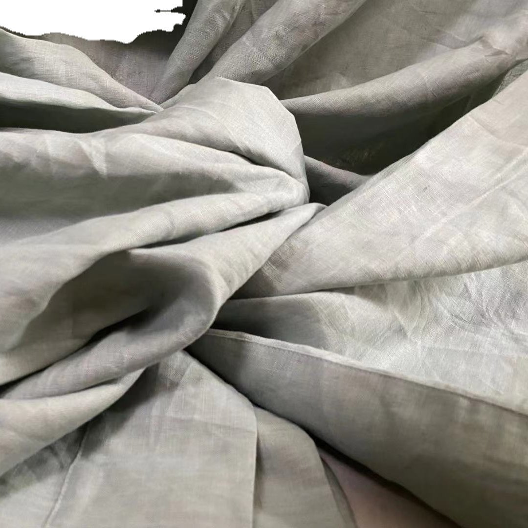 100 Flax Hemp Woven Extra Width Gauze Plain Dyed Organic Washed Softened Lino 110 inch 280cm Wide Fabric Flax Vintage Sheet Set