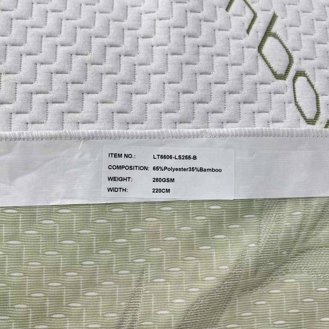 Polyester Bamboo Fibre Home Textile Knitted Jacquard Breathable Anti-Odor Mattress Cover Fabric 280g