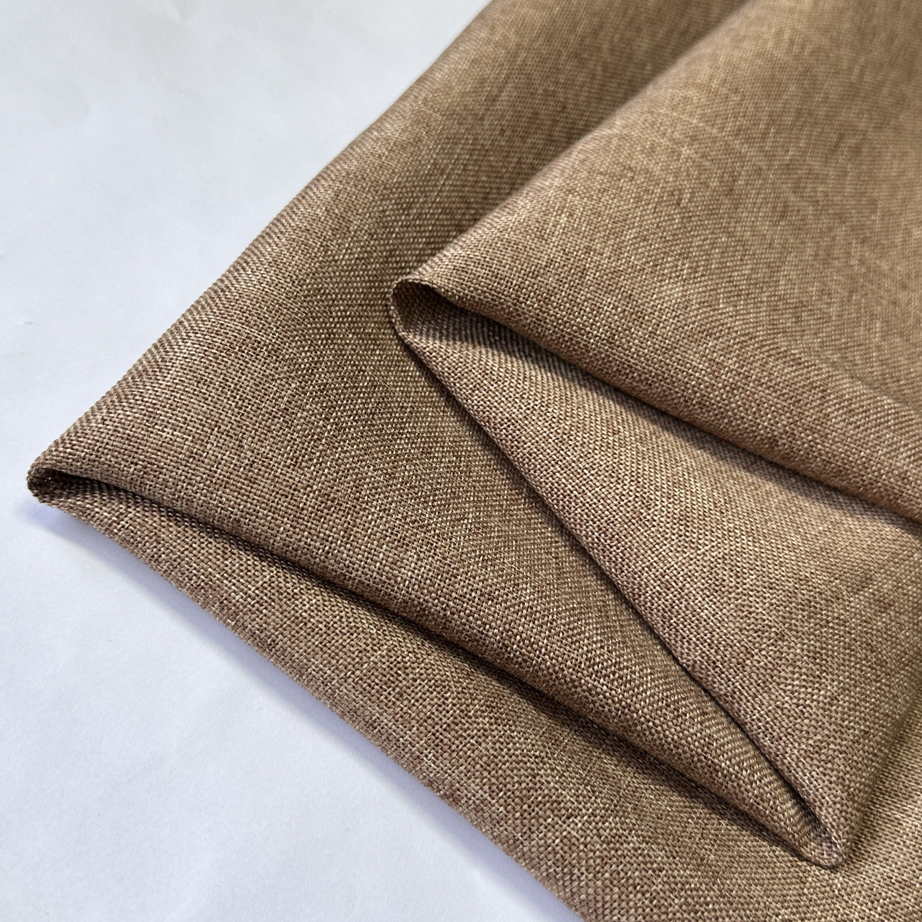 High Quality 100% Polyester Linen Fabric 1.5 Meter Wide Solid Color for Curtains Cushions Sofas Bags Blankets Upholstery