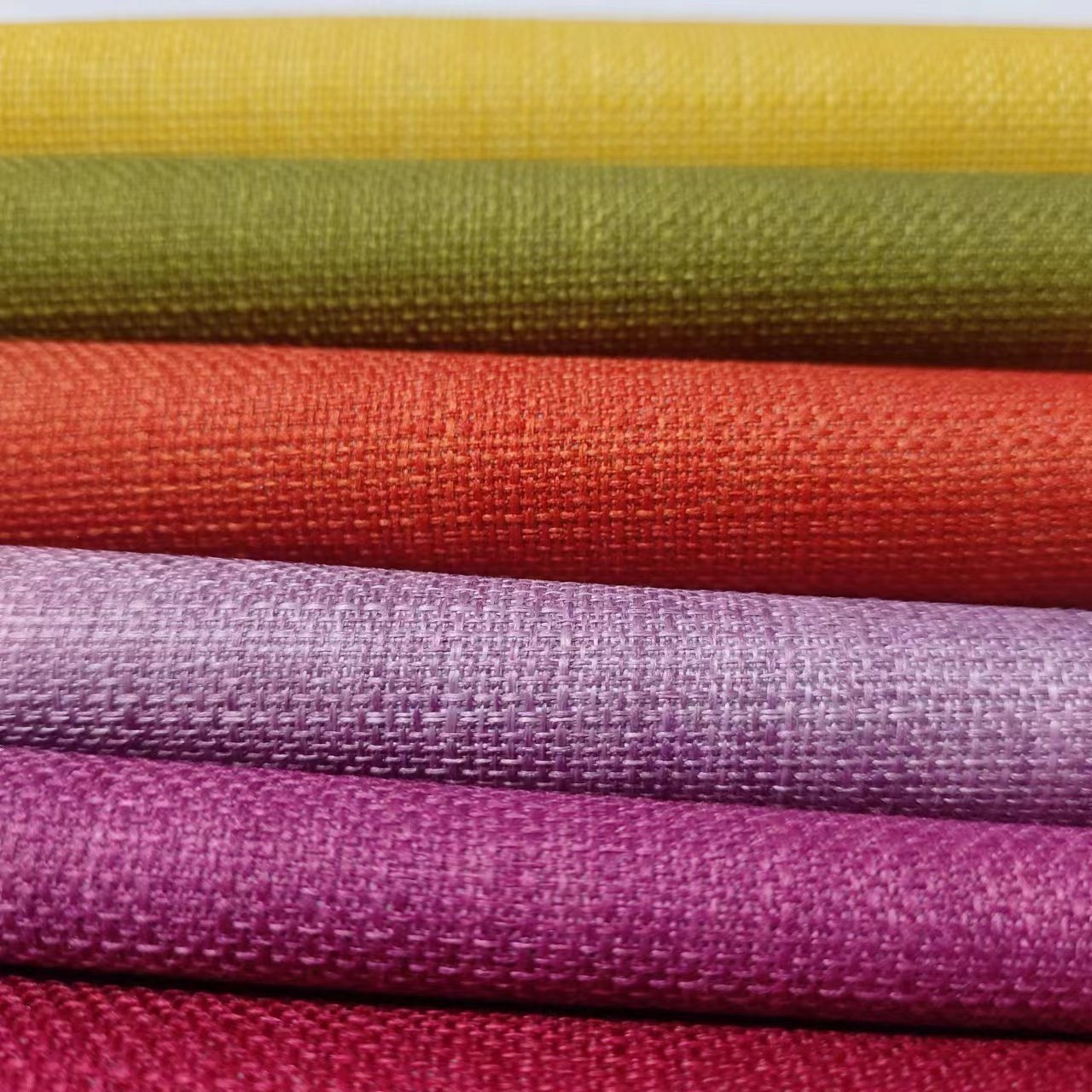 Soft 100% Blackout Linen Look Curtains With flock Coating Blackout Curtains For The Livingroom