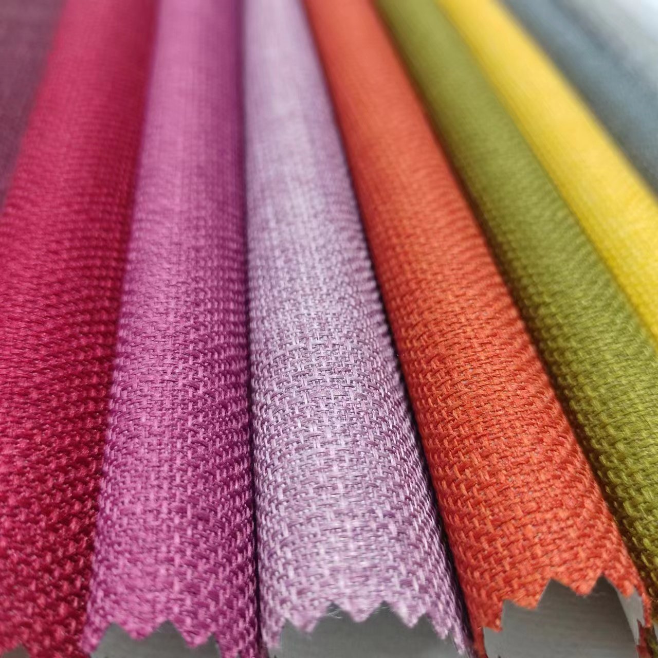 Soft 100% Blackout Linen Look Curtains With flock Coating Blackout Curtains For The Livingroom