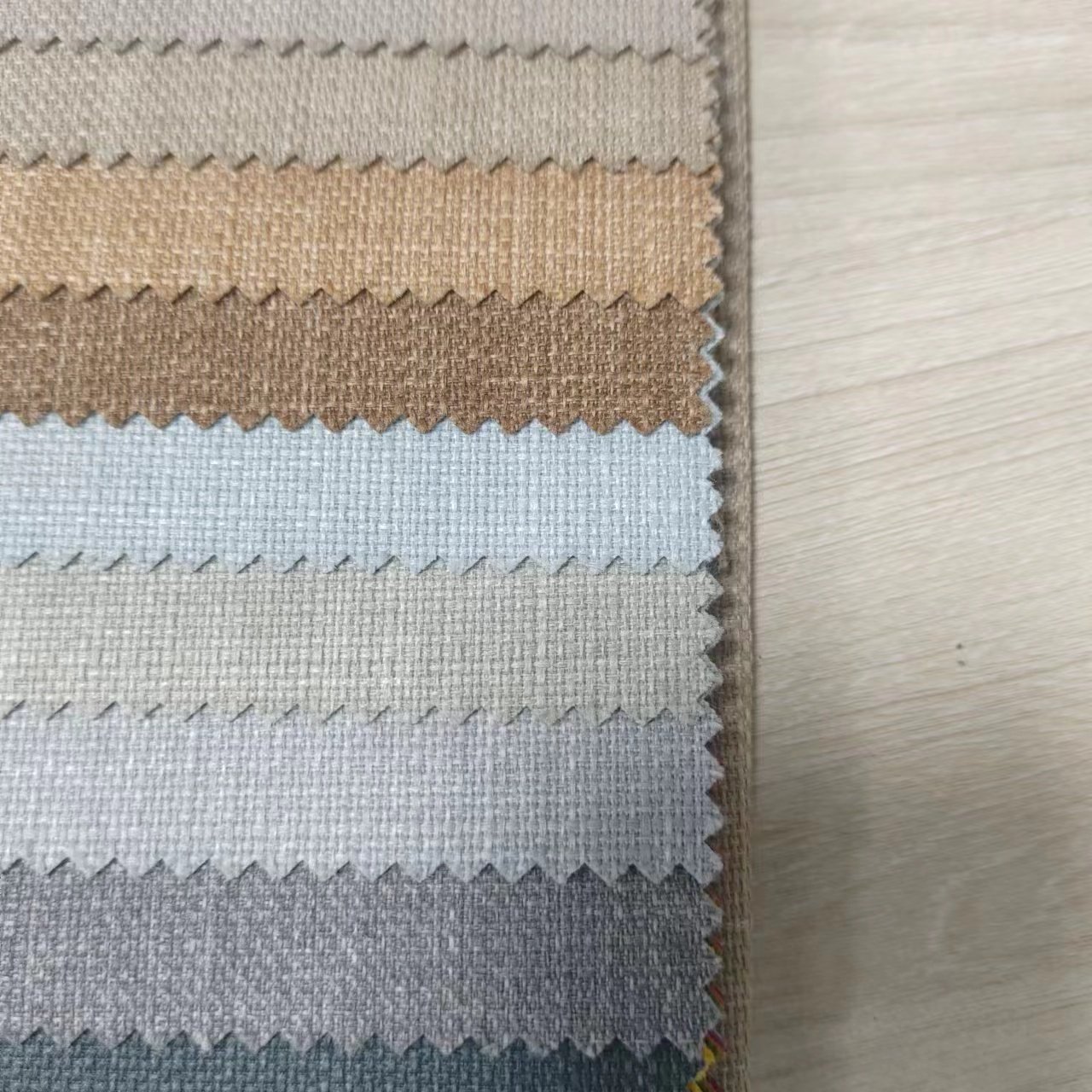 Soft 100% Blackout Linen Look Curtains With flock Coating Blackout Curtains For The Livingroom