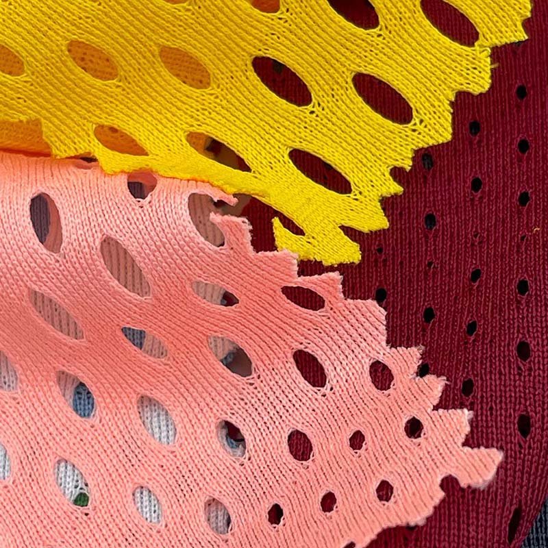 100% polyester 50D 135g big and small hole mesh fabric knit Sports Football Basketball Jersey mesh material