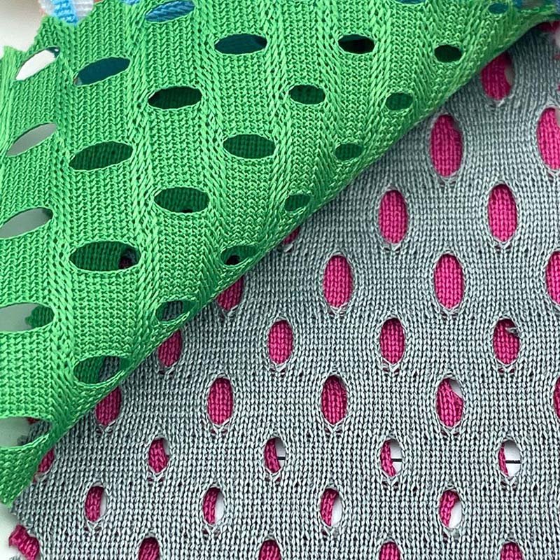 100% polyester 50D 135g big and small hole mesh fabric knit Sports Football Basketball Jersey mesh material