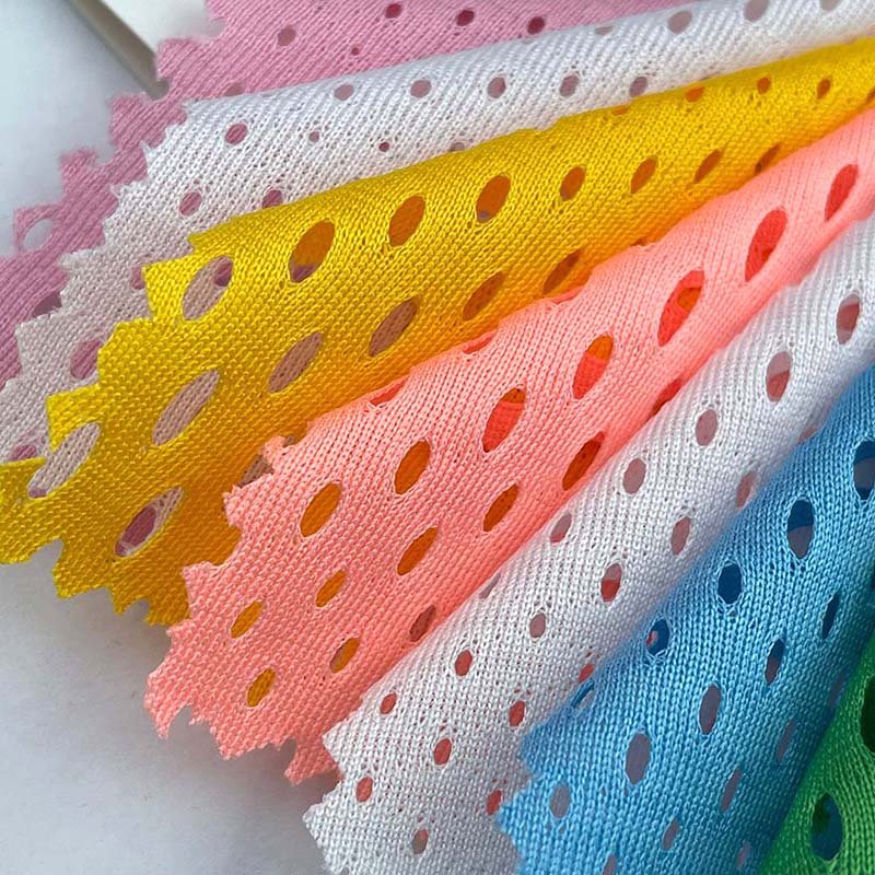 100% polyester 50D 135g big and small hole mesh fabric knit Sports Football Basketball Jersey mesh material