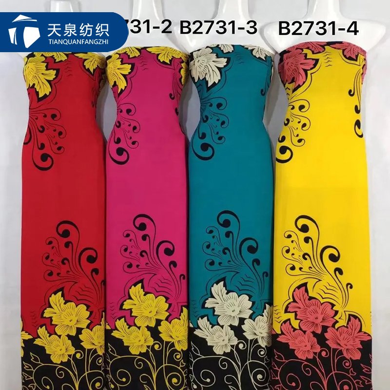 Fabric for Women's Dress Spun Rayon Woven Rayon Poplin Printed Flower Best Selling Beach Plain Lightweight Viscose Fabric Shirt