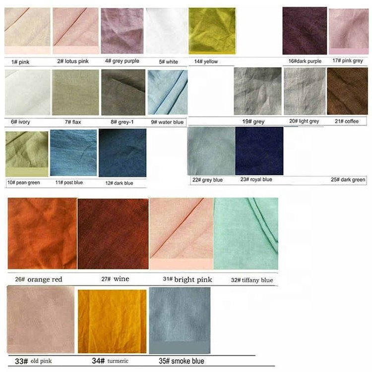 wholesale french white luxury pure linen Duvet cover set linen bedding set