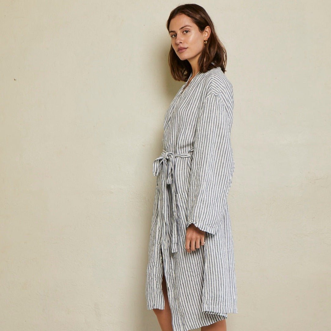 Customized 100% Flax Linen Fabric Solid Dyed striped fabric for Breathable Natural for Clothing