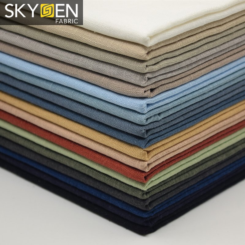 Skygen wool linen fabric linen man fabric cloth raw materials stock high quality men shirt fabric textile