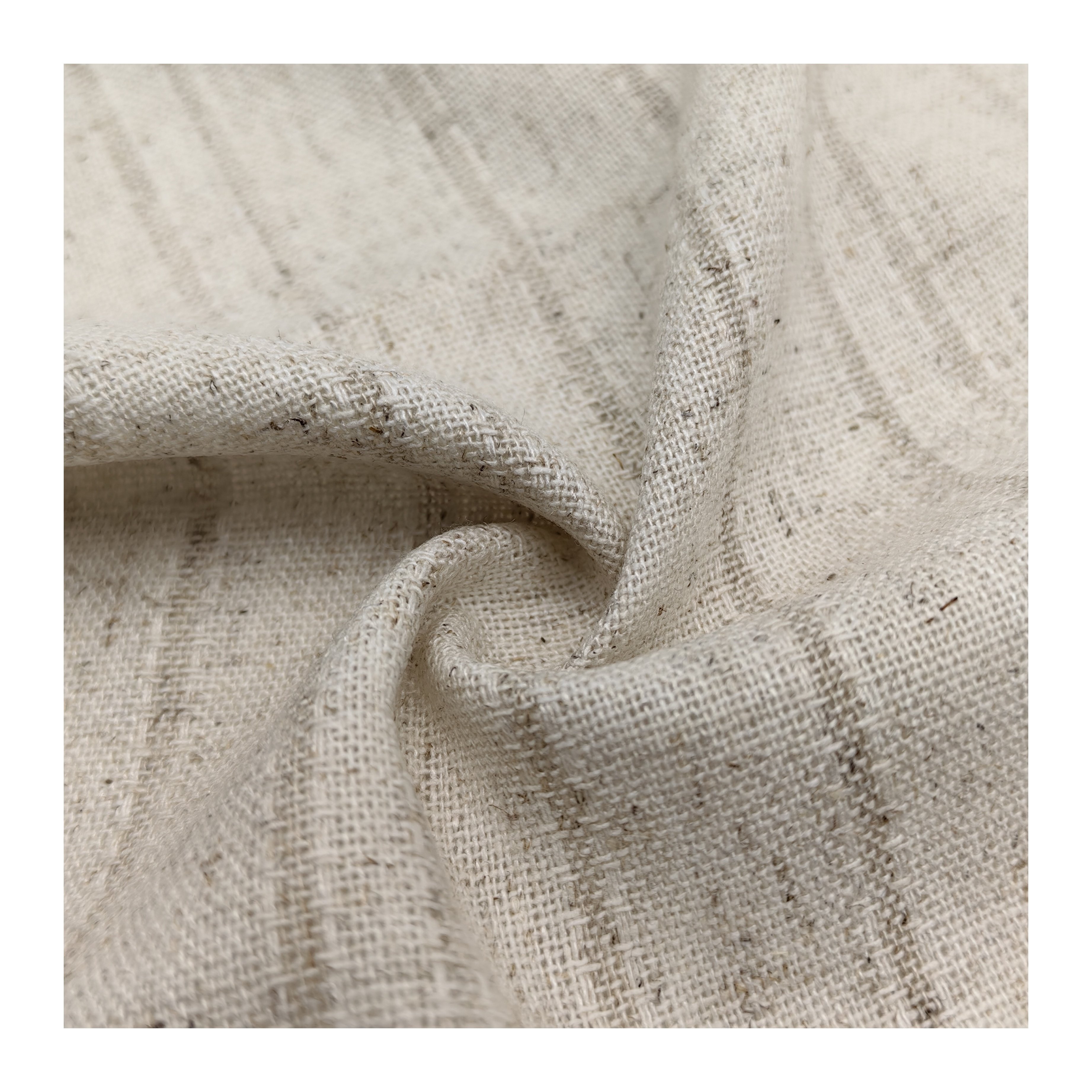Factory Supplying natural Linen Fabric stripe Woven Fabric 85%Rayon 15% Linen Plain eco-friendly fabric for clothing
