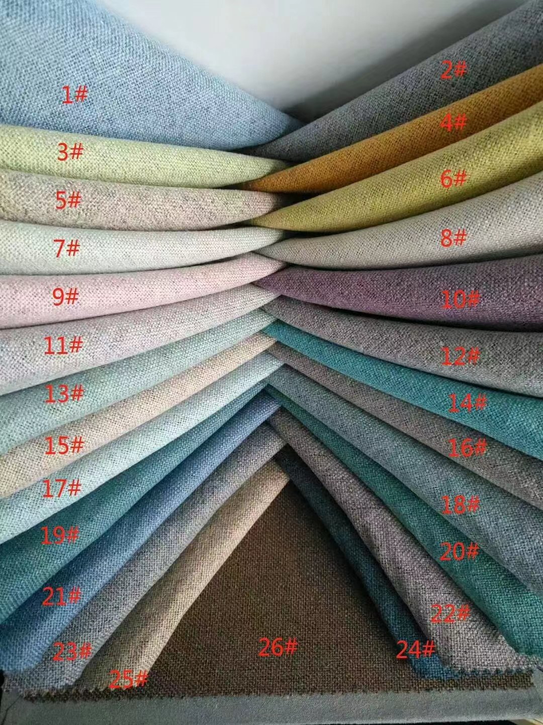Popular design 100%Blackout both side upholstery polyester linen like curtain fabric hometextile
