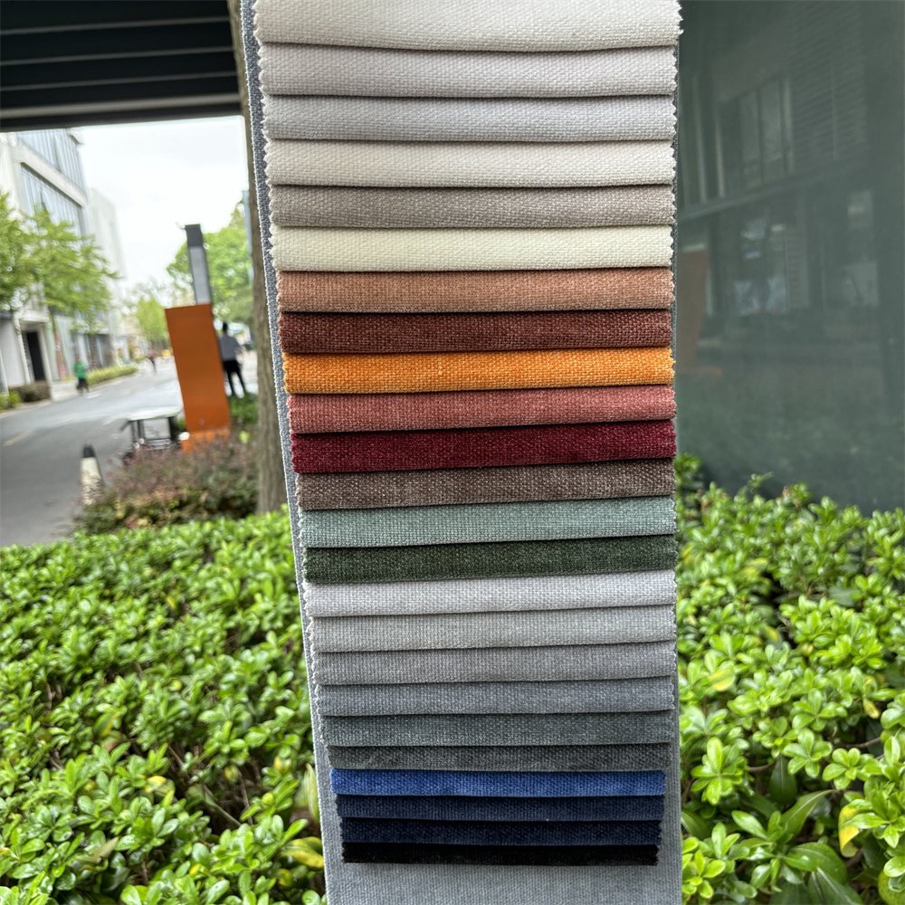 530 GSM 100% Polyester Linen Look Furniture Upholstery Jute Sofa Fabric Vega 0167