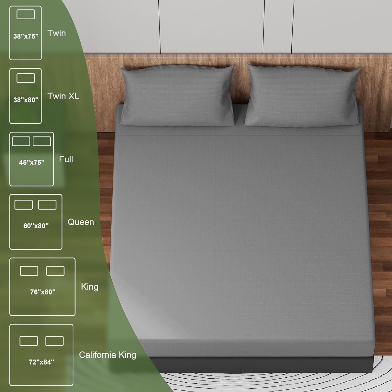 5% Conductive Silver Fiber Grounding fitted bed sheets Organic Bamboo grounding mattress cover