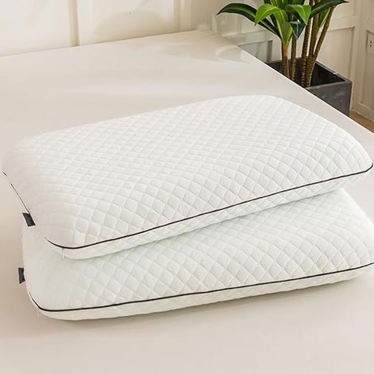 Healthy bamboo charcoal filling breathable air ventilated memory foam bed pillow for sleep