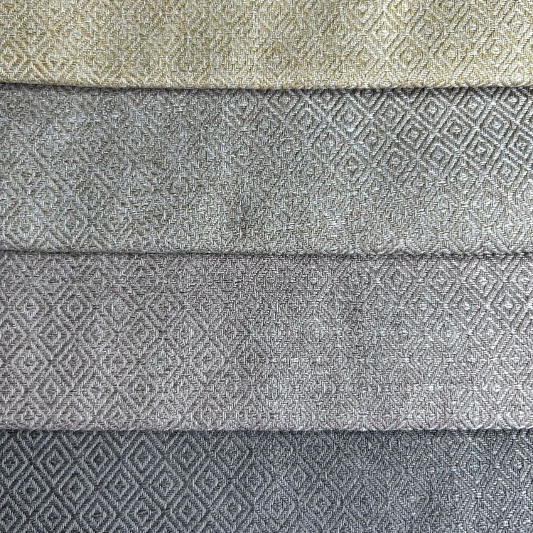 Hot Sale 100% Polyester Linen Fabric uk Rhombic Sofa Linen Colour For Salelinen Sofa Covers