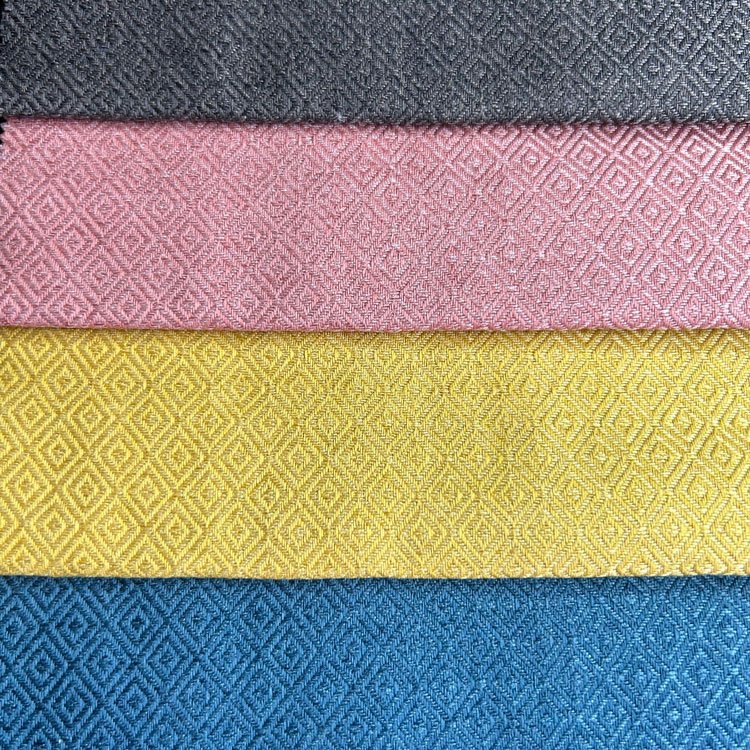 Hot Sale 100% Polyester Linen Fabric uk Rhombic Sofa Linen Colour For Salelinen Sofa Covers