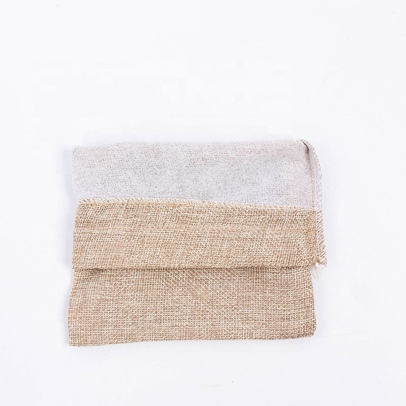 Factory Wholesale Custom Printed Small Jute Coffee Drawstring Pouch Burlap Gift Bags