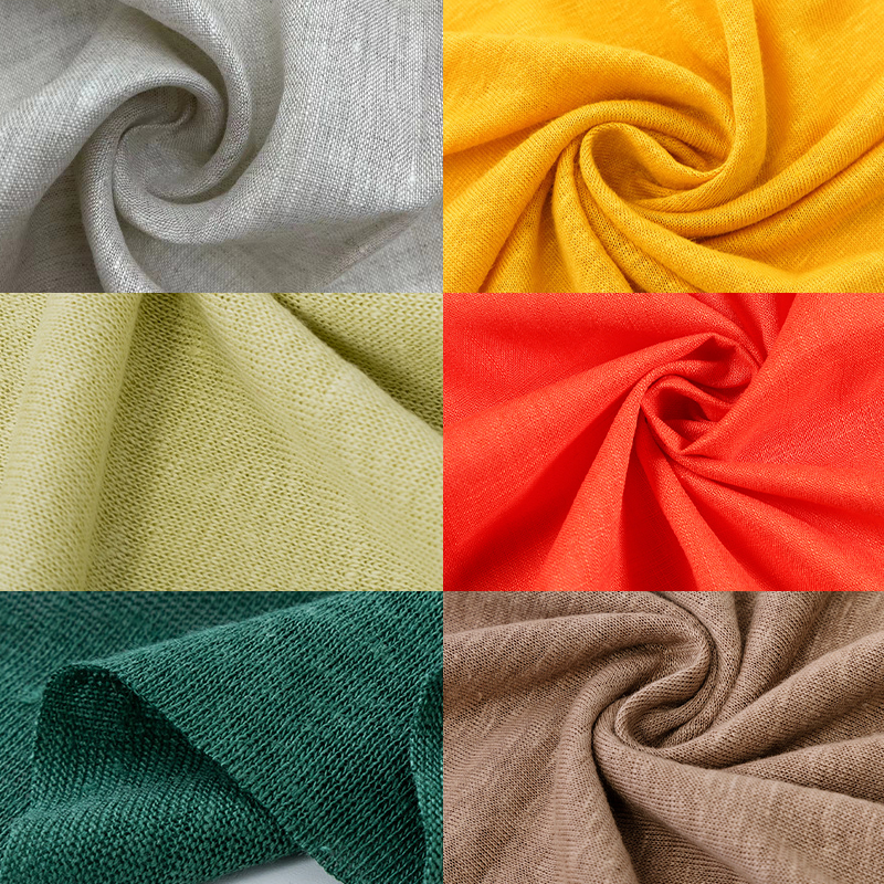 Quality Wholesale 265-275Gsm, Dress Shirt Cloth Organic Washed Soft Cotton Linen Fabric Curtain Beige Woven Fabric/