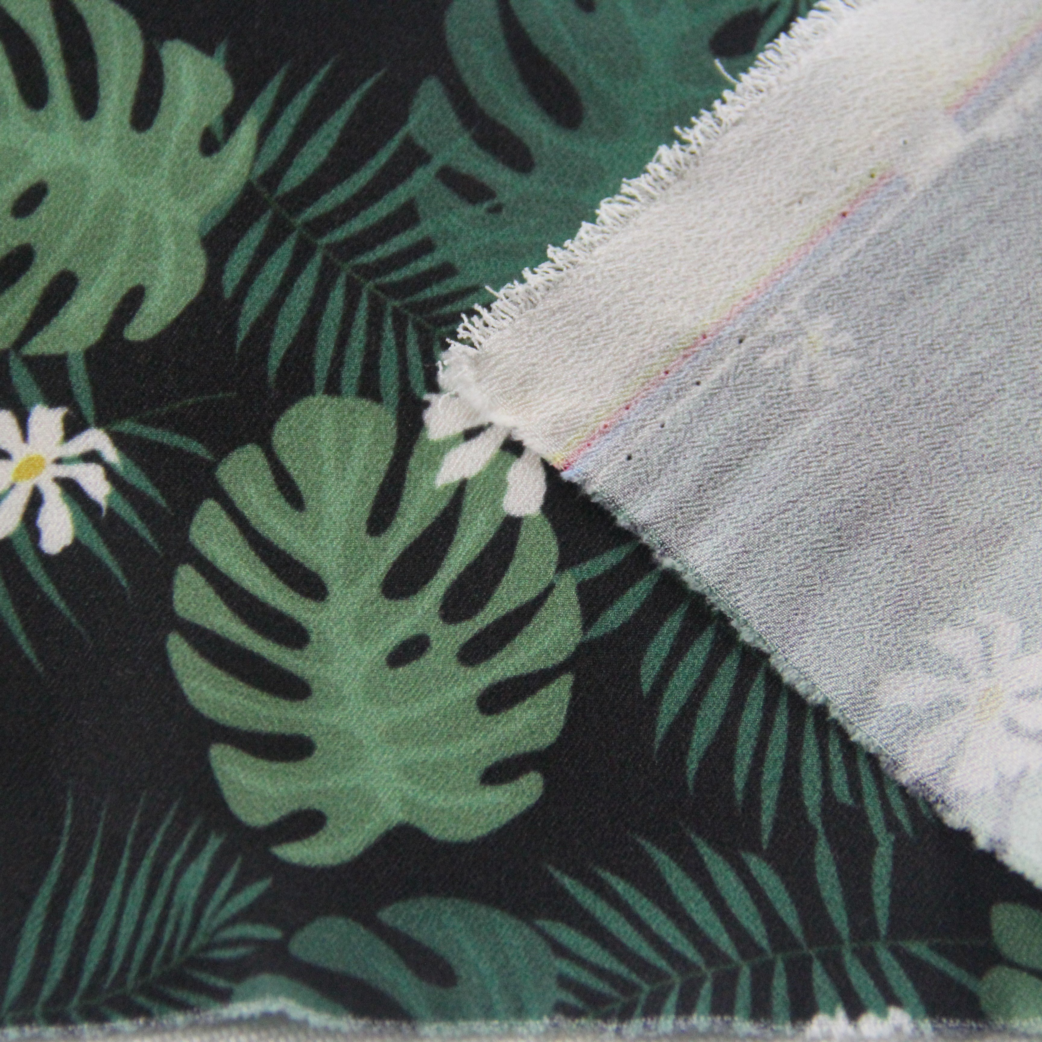 Custom fabric printing 100% polyester 130gsm soft faille crepe fabric polynesian tribal printed fabrics for dress