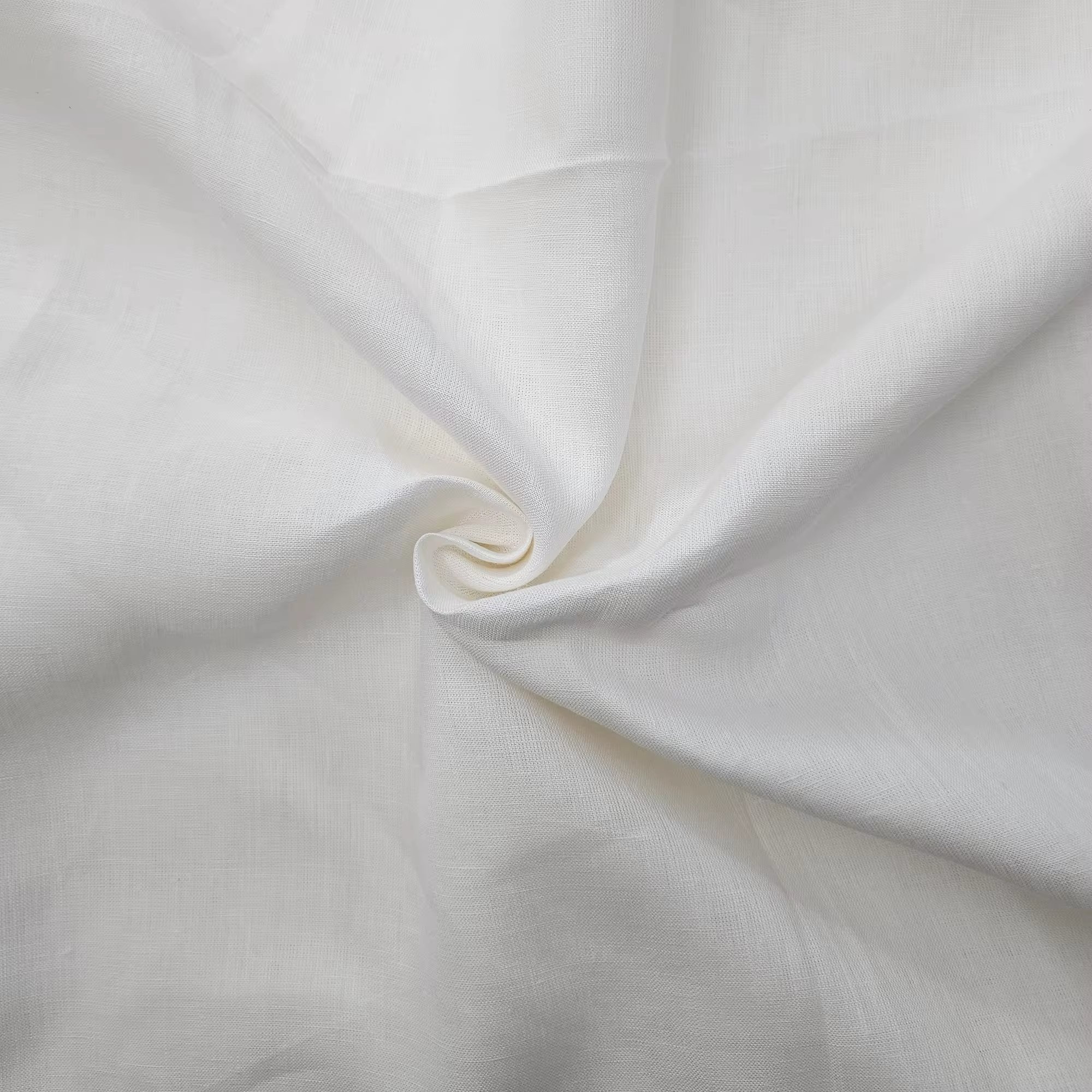High Quality White 100% Natural Linen Fabric 44" Wide Voile Craft Dressing Material Luxury Garment Dress Making Linen Wholesale