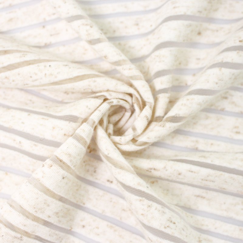 175gsm 82% polyester 13% linen 5% spandex stripe jersey greige individuation knitting fabric for clothing full dress