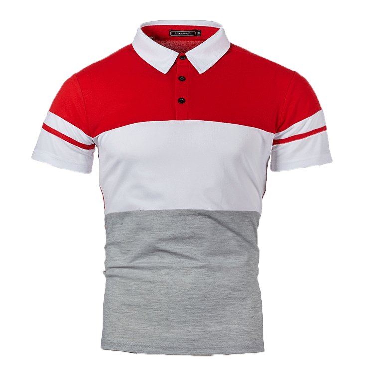 High quality Men's 2024 new men's vintage polo shirt button short-sleeved stand-up collar letters embroidered T-shirt summer