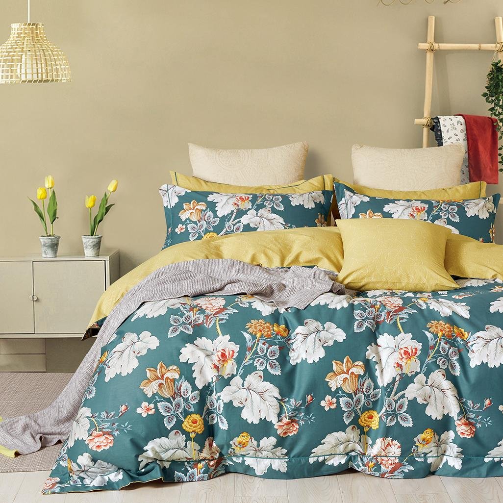 wholesale in stock 210tc 250cm width bed linen printed cotton fabric