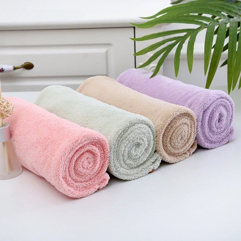 Custom logo Coral Fleece Drying Hair Hat Personalized Super Absorbent Quick Dry Soft Magic Shower Bath Hat Towel