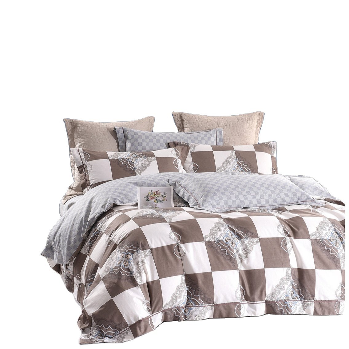 KOSMOS Wholesale Quality King Queen Bed Sheet Cover Bedsheet Bedsheets Home Textile 4pcs Quilt Linen Bedding Set Sets