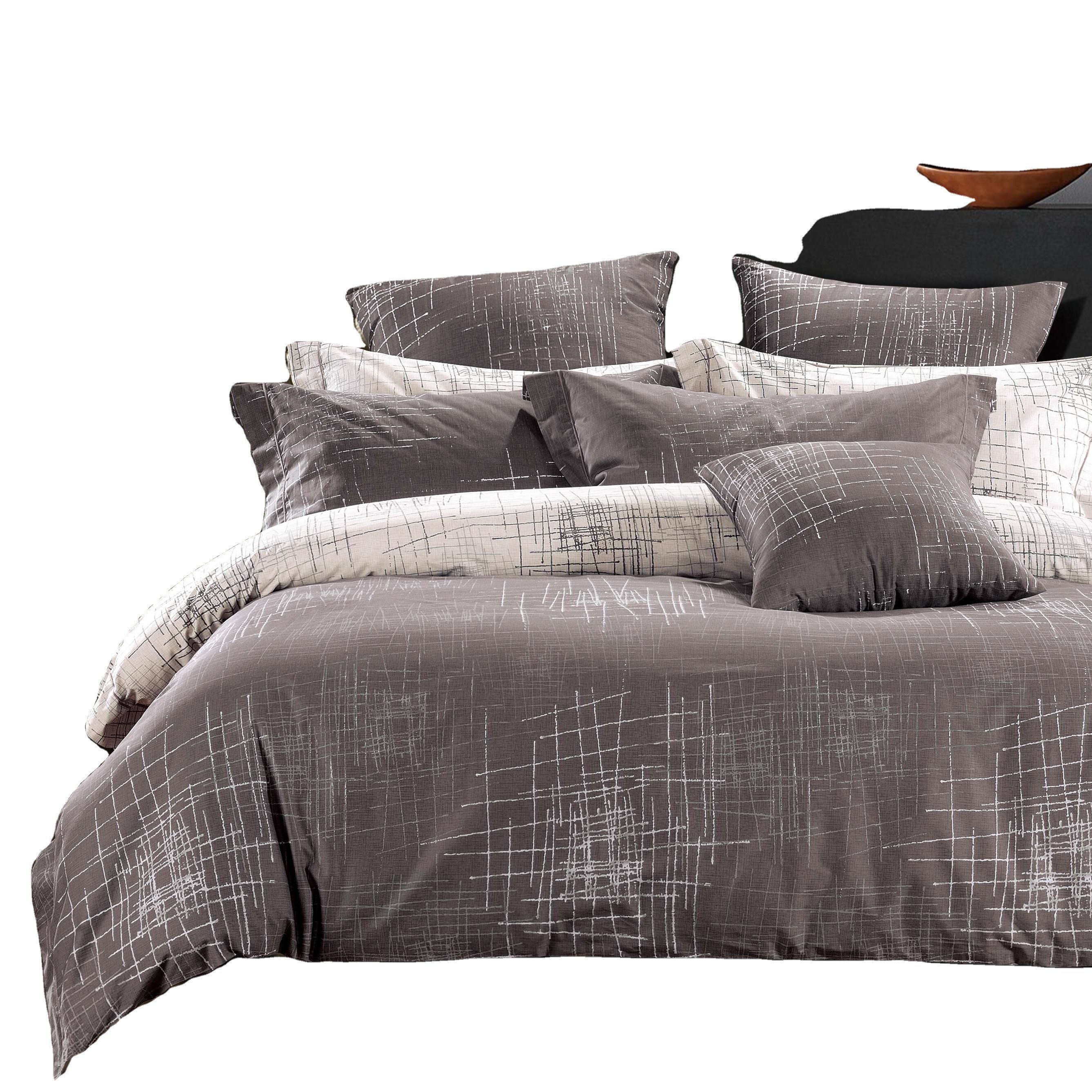 KOSMOS Wholesale Quality King Queen Bed Sheet Cover Bedsheet Bedsheets Home Textile 4pcs Quilt Linen Bedding Set Sets