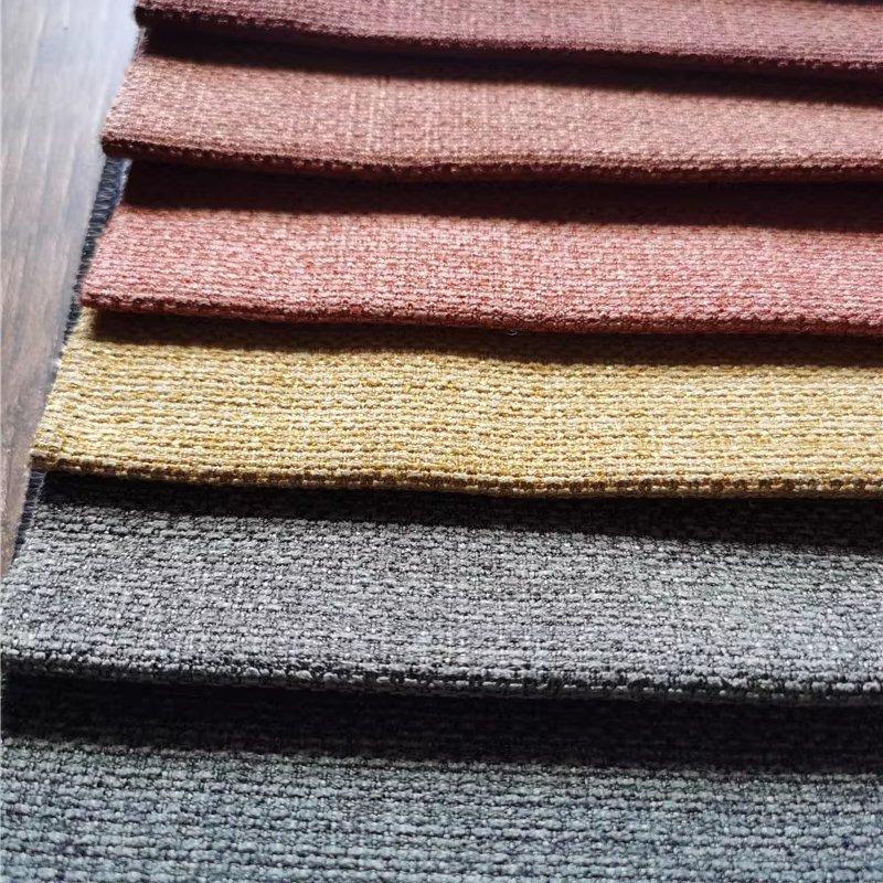 Superior Quality Linen Upholstery Fabrics in China Flame Retardant Stain & Water Resistant Plain Dyed for Sofas