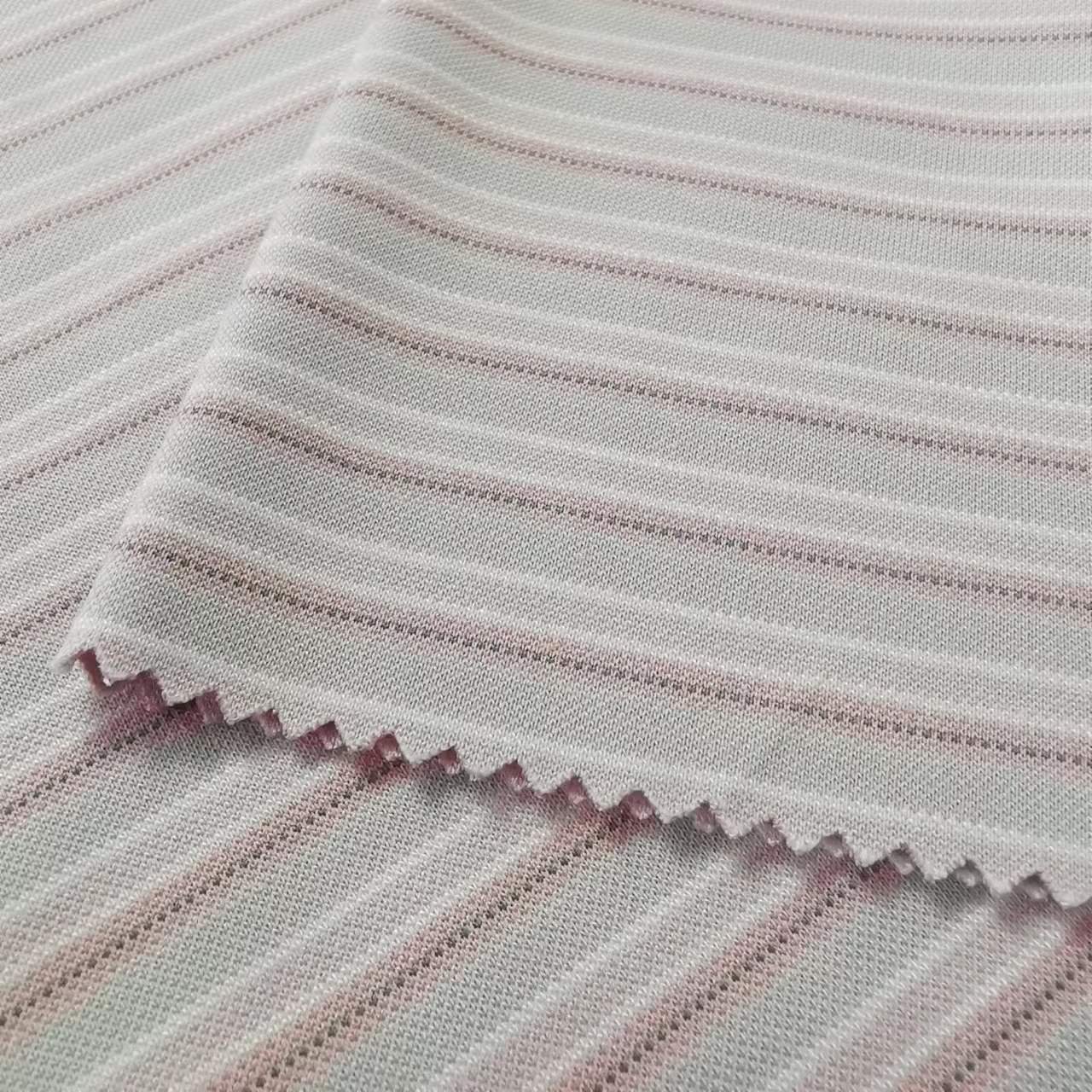100 Bamboo Men'S Pique Jacquard Fabric Custom Yarn Dye Jacquard Fabric