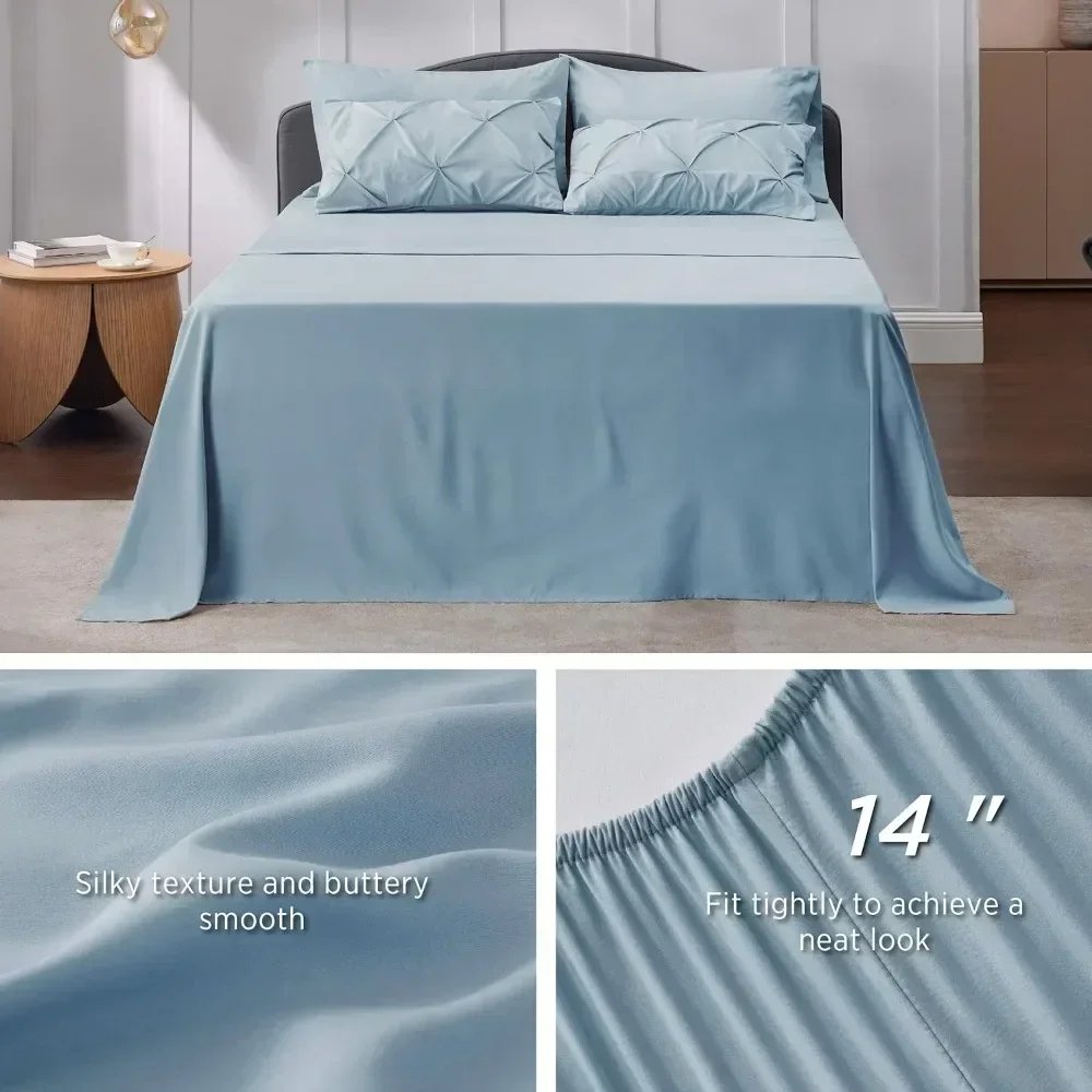 Bedding Bed Pillows for Sleeping King Size (White), Set of 6, Cooling Hotel Quality, for Back, Stomach or Side Sleepers