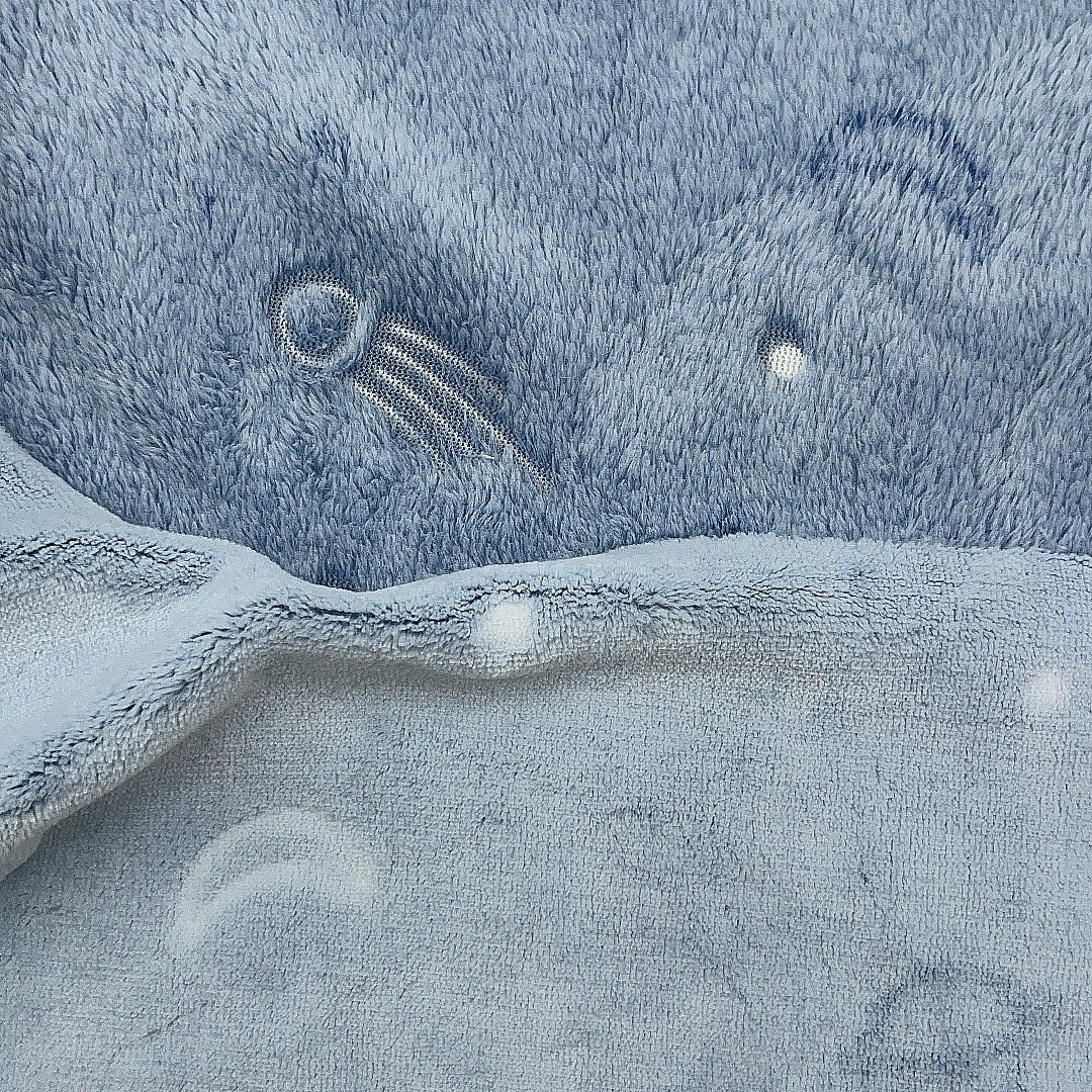 Classical 100%recycled 3D jacquard flannel fleece fabric for babies' blankets