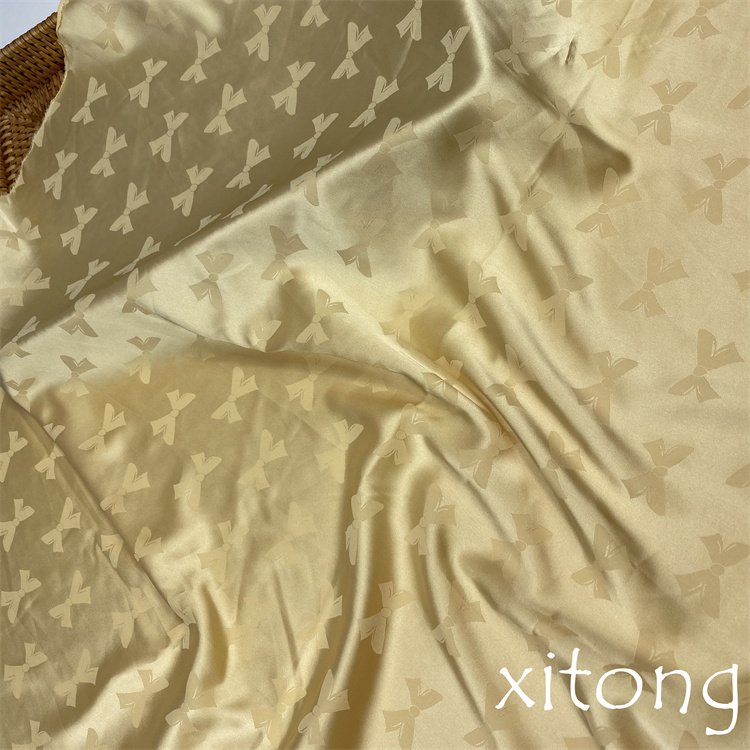 fashion lady dress spandex silk satin jacquard designer fabric